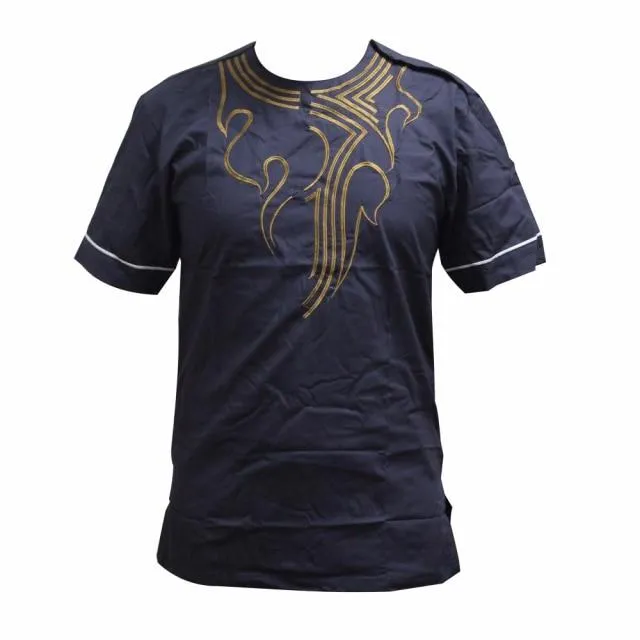 2019 Africa Shirt for Male Summer Wearing  Men Dashiki Bazin Embroidery African Clothes