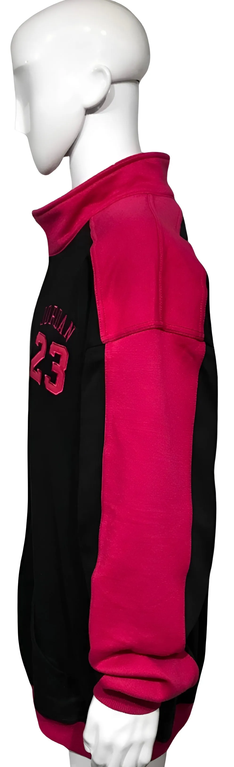 ^23^ (BLACK-HOT PINK) (REMIX) TRACK JACKETS (CUT & SEW) (UNISEX)