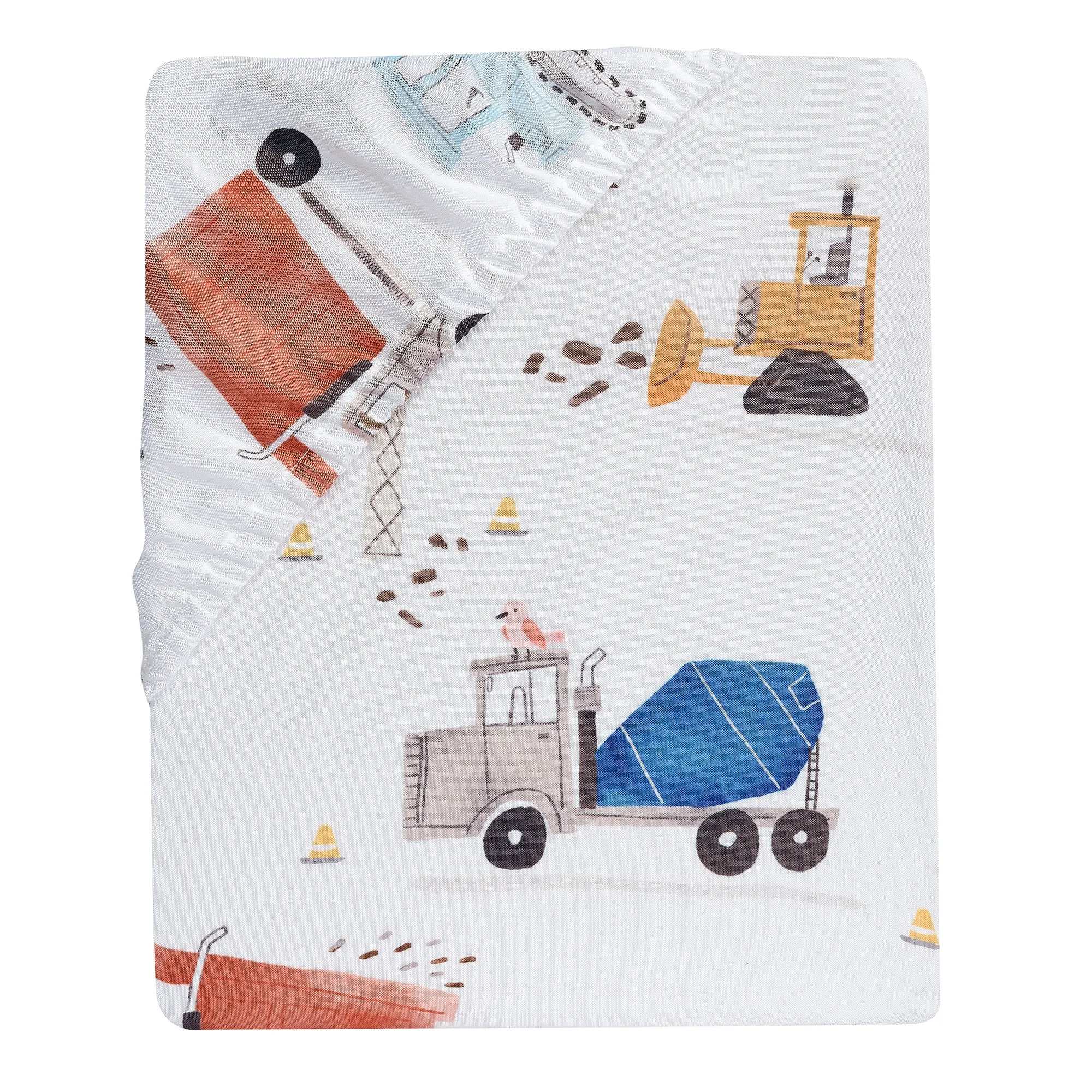 4-Piece Construction Zone Toddler Bedding Set