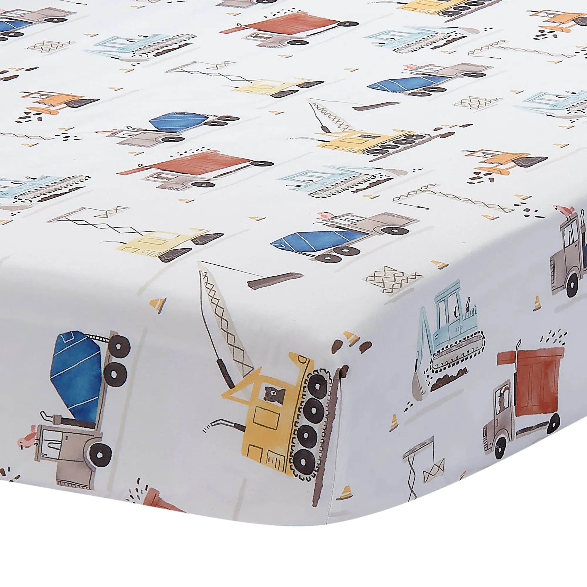 4-Piece Construction Zone Toddler Bedding Set