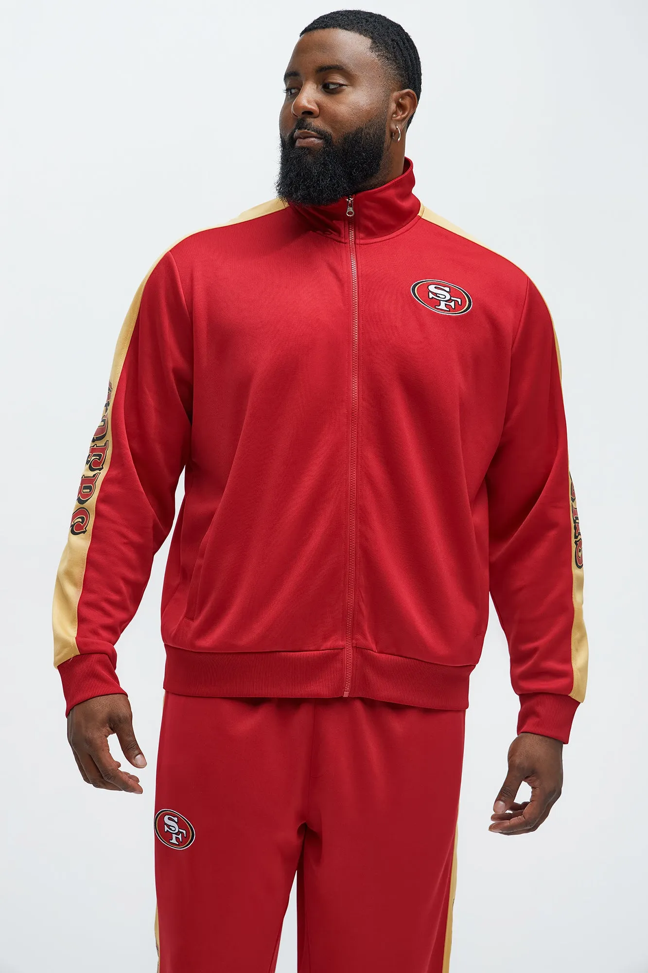 49ers Stand By Track Jacket - Red/combo