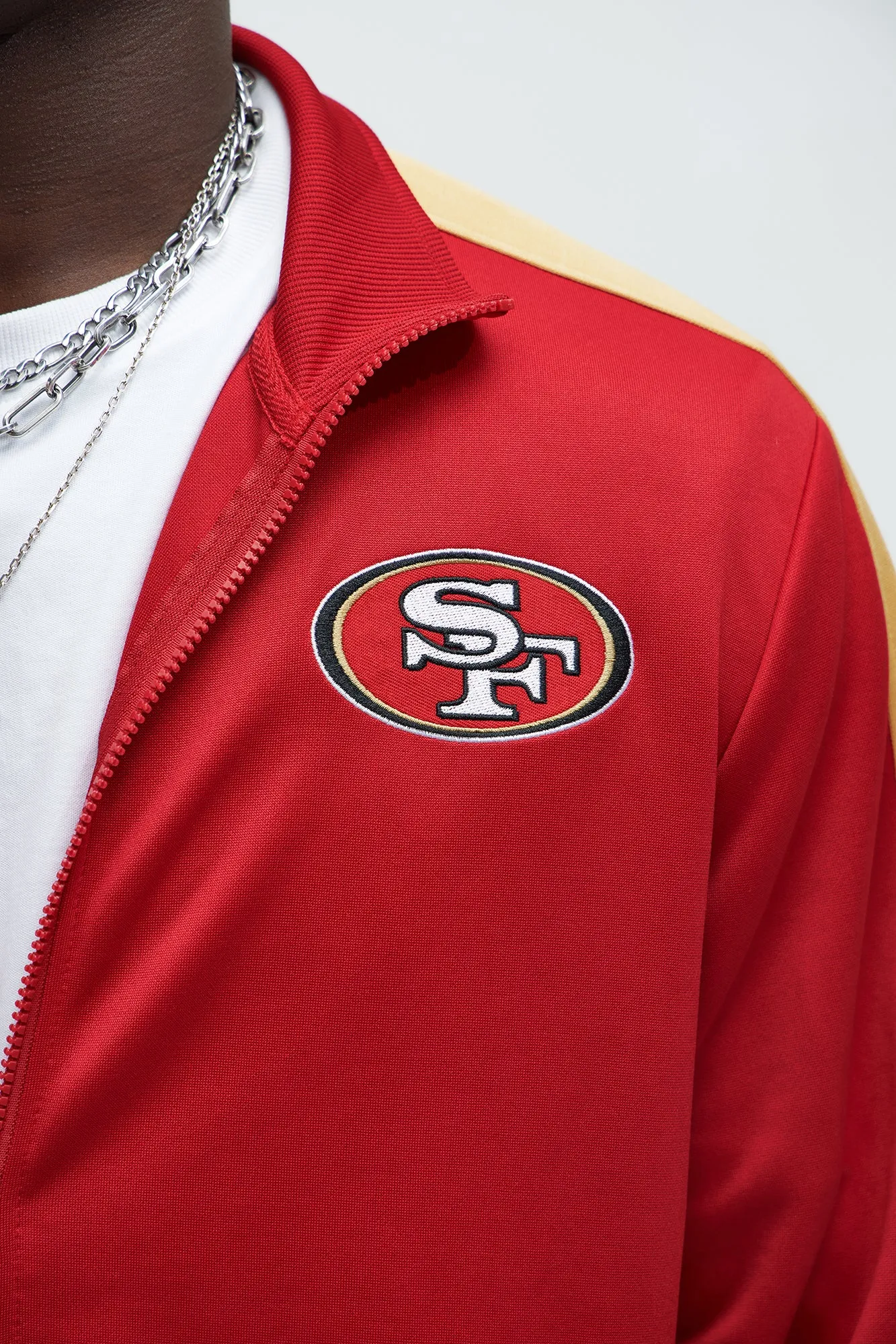 49ers Stand By Track Jacket - Red/combo