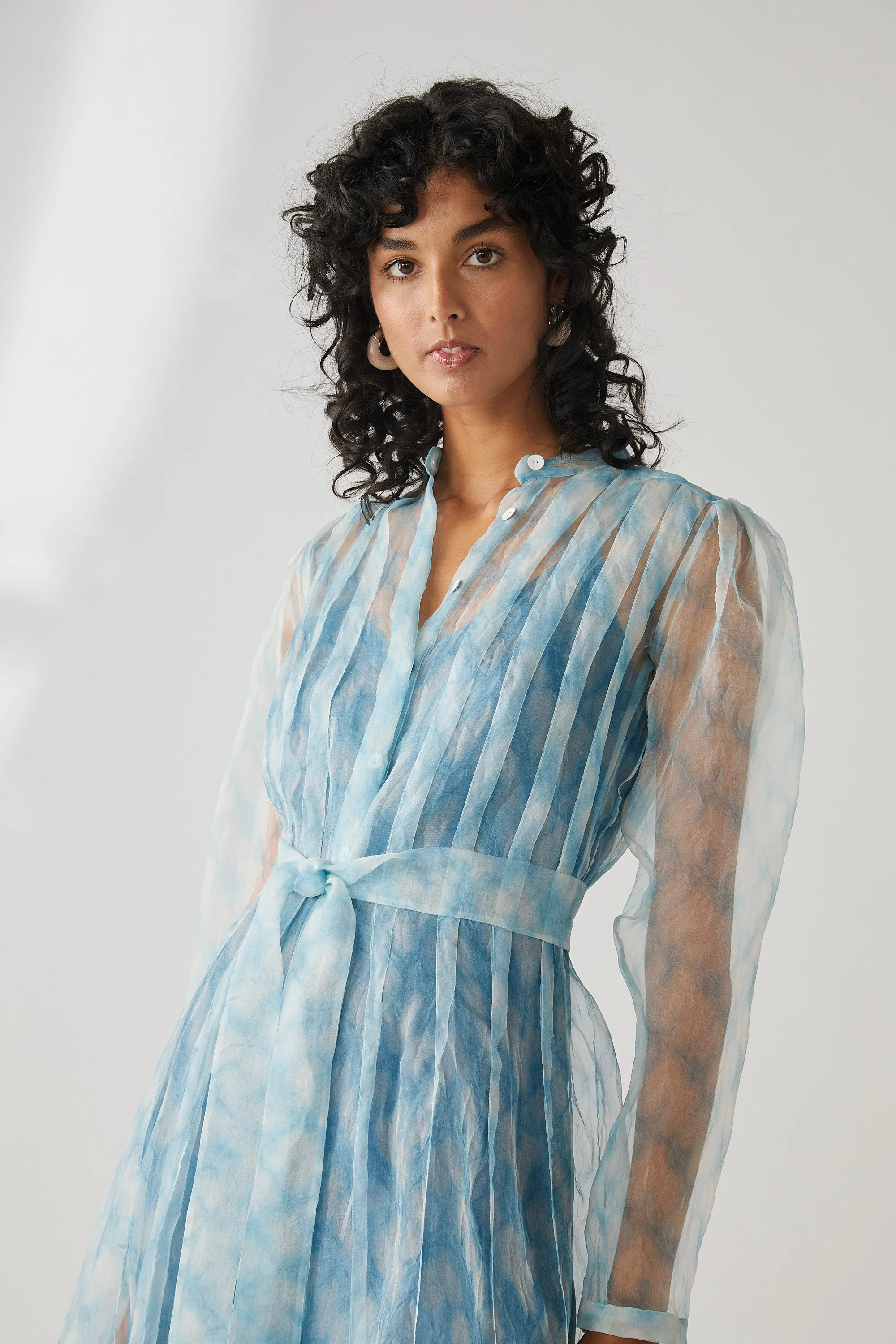 AABAN SHIRT DRESS- INDIGO