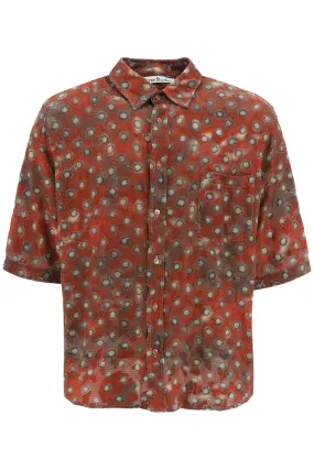 Acne studios short-sleeved jacquard shirt