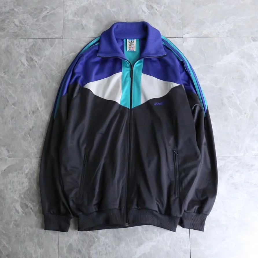 ''adidas'' blue x gray track jacket