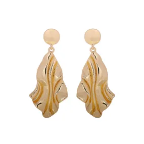 Alloy Water Ripple Exaggerated Earrings - Vienna Verve Collection