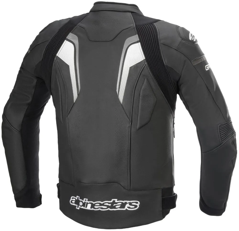 Alpinestars Men’s GP Plus R v3 Airflow Black, Grey and White Leather Jacket