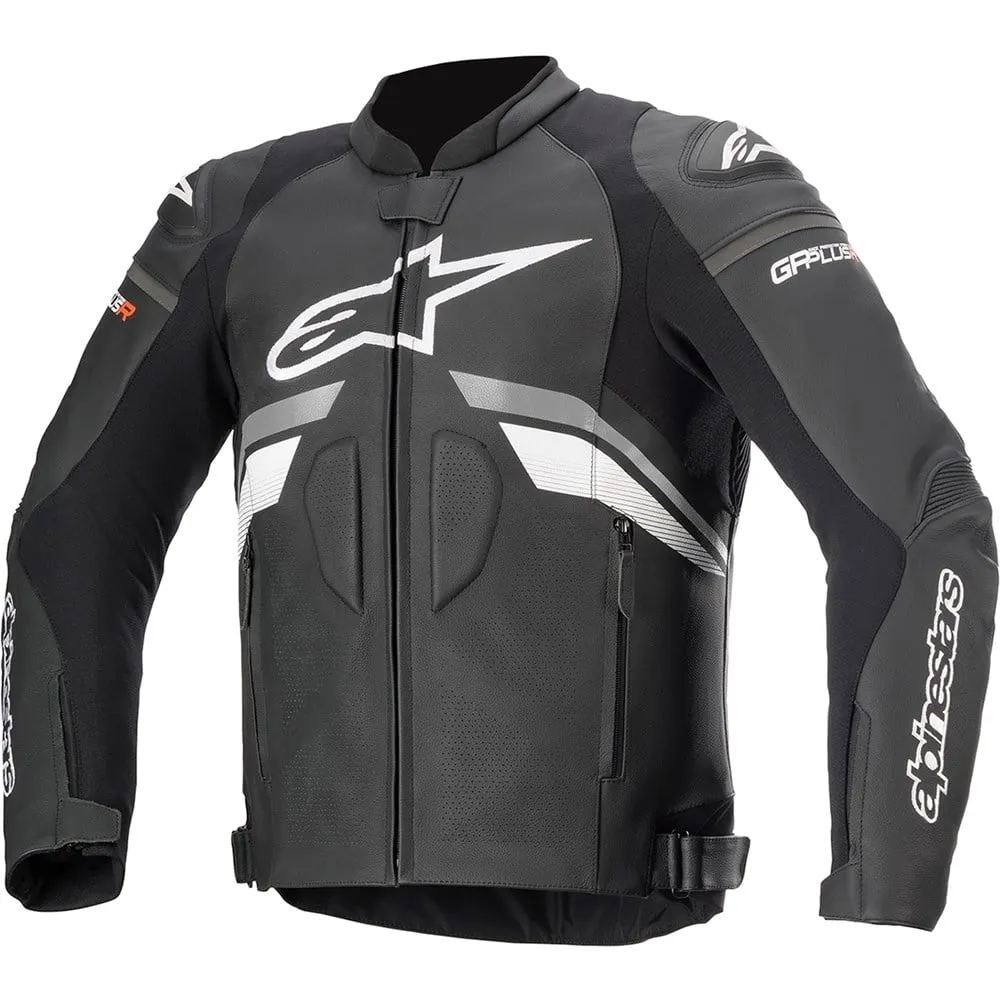 Alpinestars Men’s GP Plus R v3 Airflow Black, Grey and White Leather Jacket