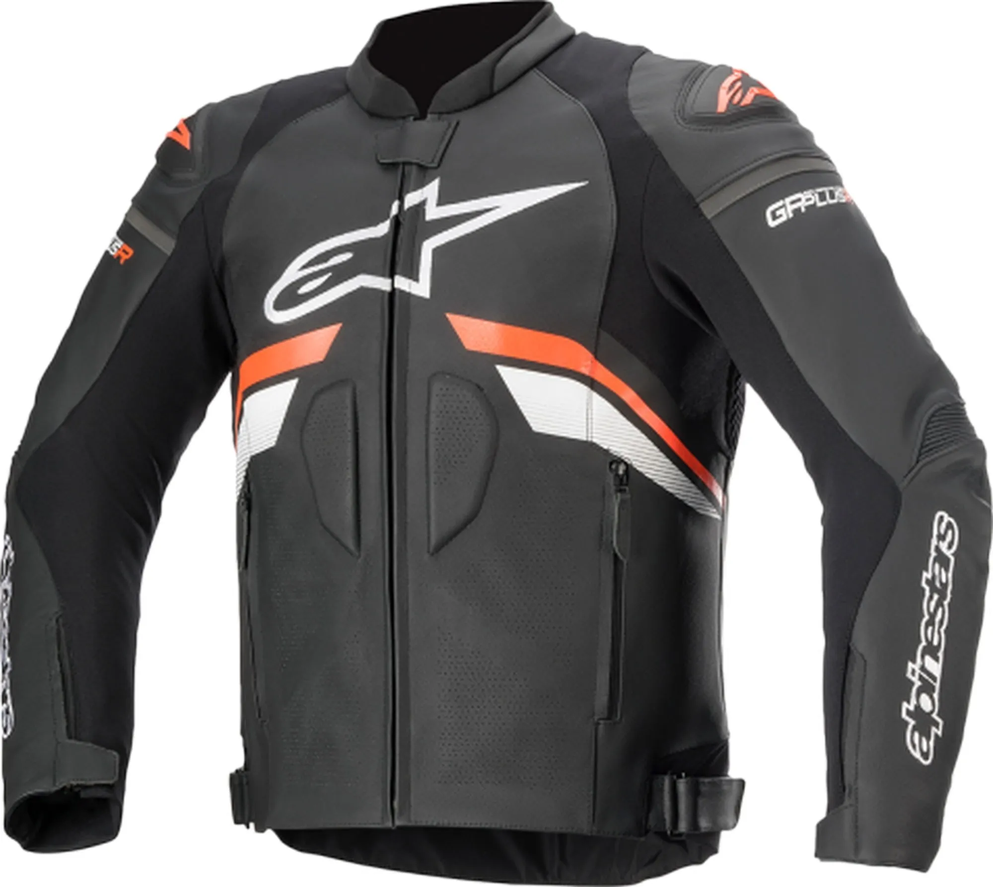 Alpinestars Men’s GP Plus R v3 Airflow Black with Fluorescent Red Leather Jacket