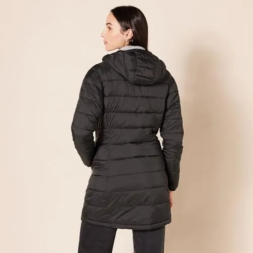 Amazon Essentials Women's Lightweight Water-Resistant Hooded Puffer Coat (Available in Plus Size), Stone, Small