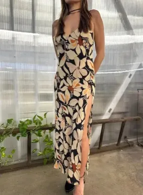 Amber Garden Sleeveless Maxi Dress with High Slit