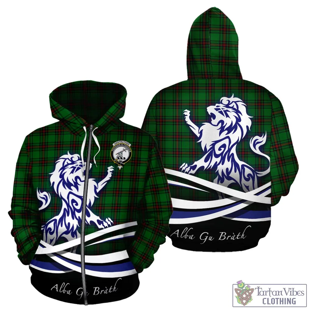 Anstruther Tartan Hoodie with Alba Gu Brath Regal Lion Emblem