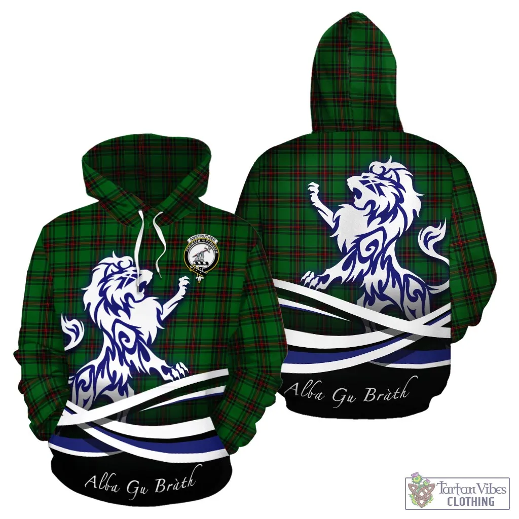 Anstruther Tartan Hoodie with Alba Gu Brath Regal Lion Emblem