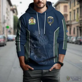 Arbuthnot Tartan Hoodie with Family Crest and Scottish Thistle Vibes Sport Style