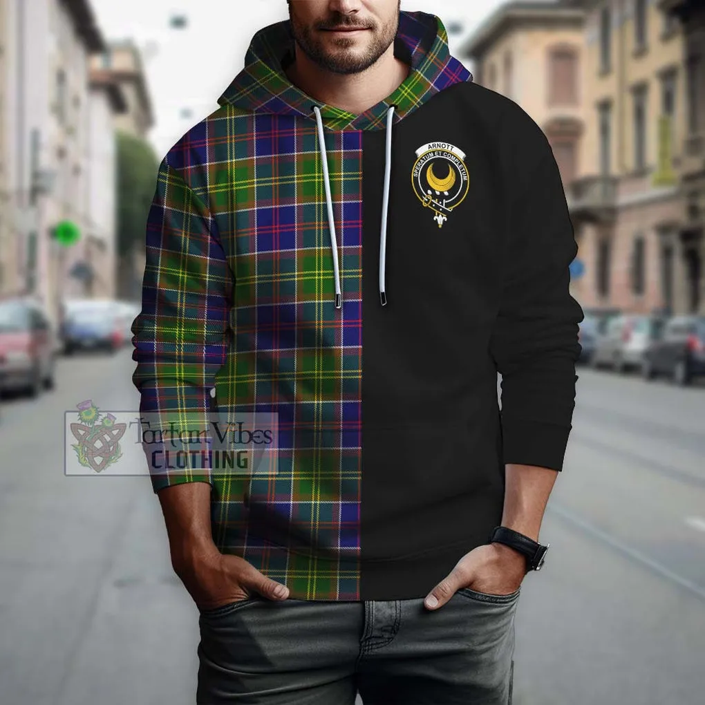 Arnott Tartan Hoodie with Family Crest and Half Of Me Style