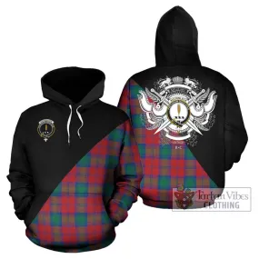 Auchinleck (Affleck) Tartan Hoodie with Family Crest and Military Logo Style