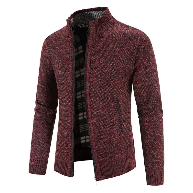 Autumn/Winter Plush Thickened Jacket Sweater for Men*