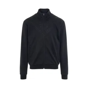 Bandana Slim Track Jacket in Black/Anthracite