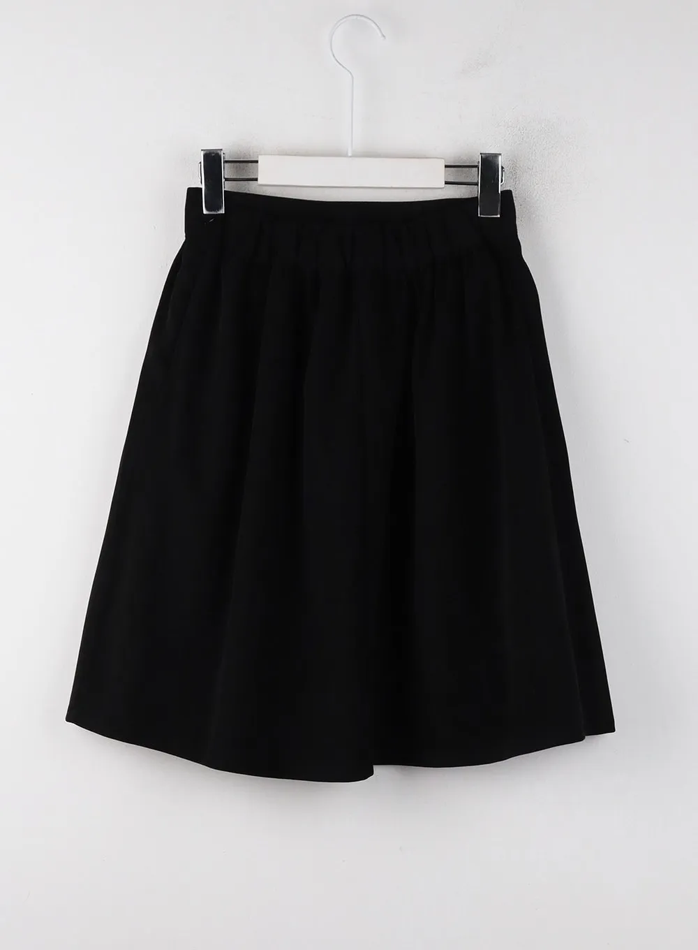 Banding Pleated Mid-Skirt OJ405