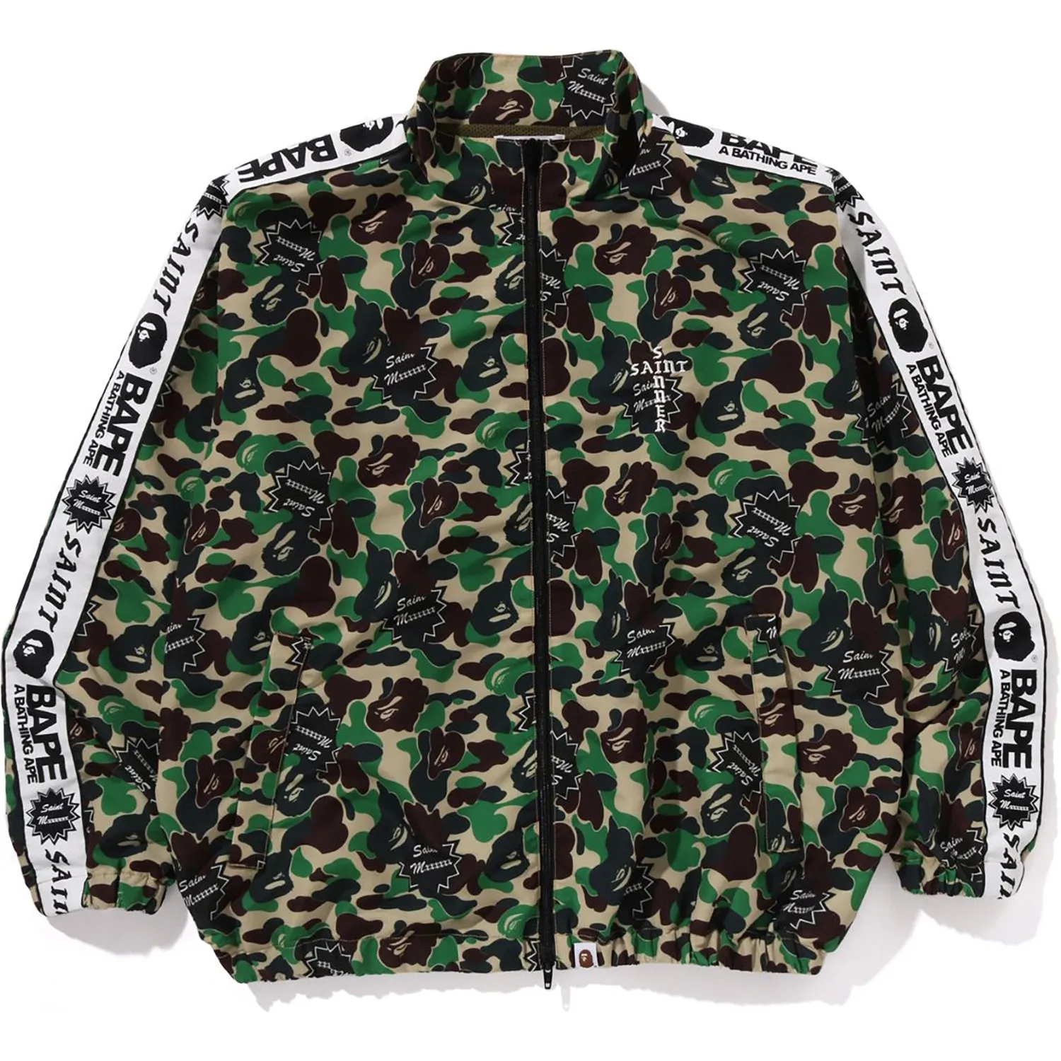 BAPE X SAINT MXXXXXX ABC CAMO TRACK JACKET MENS