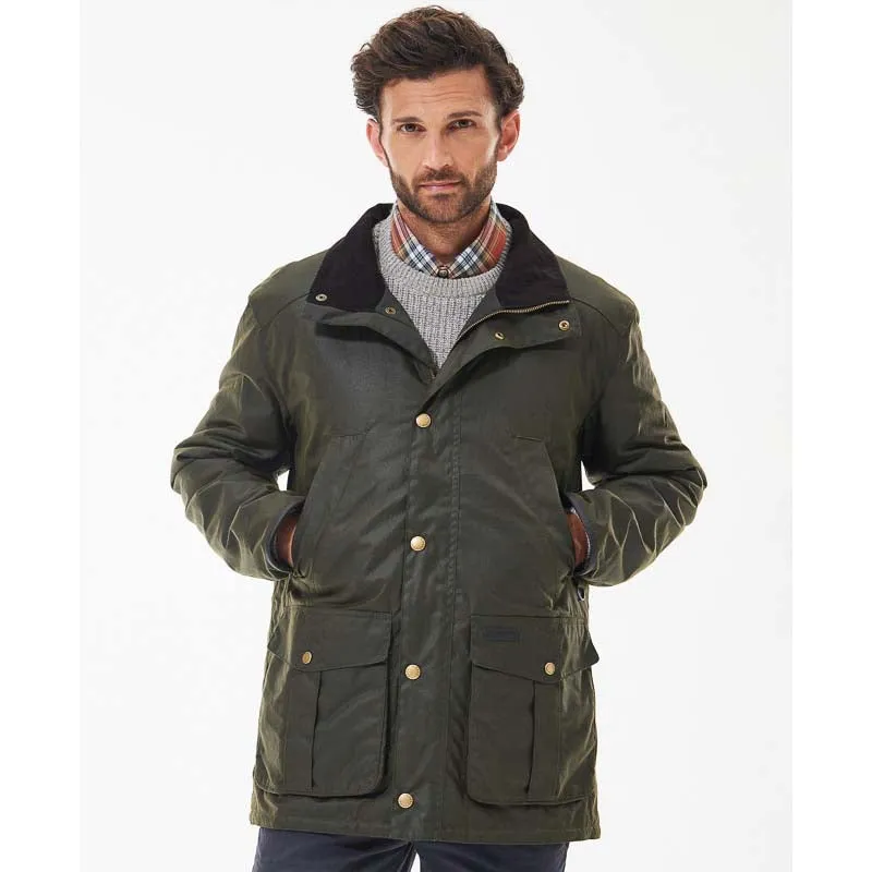 Barbour Brockstone Mens Wax Jacket - Archive Olive