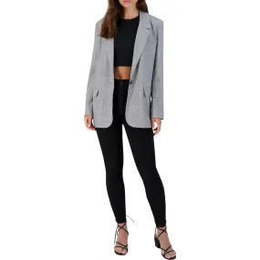 BB DAKOTA BY STEVE MADDEN Grey One Button Women's Blazer