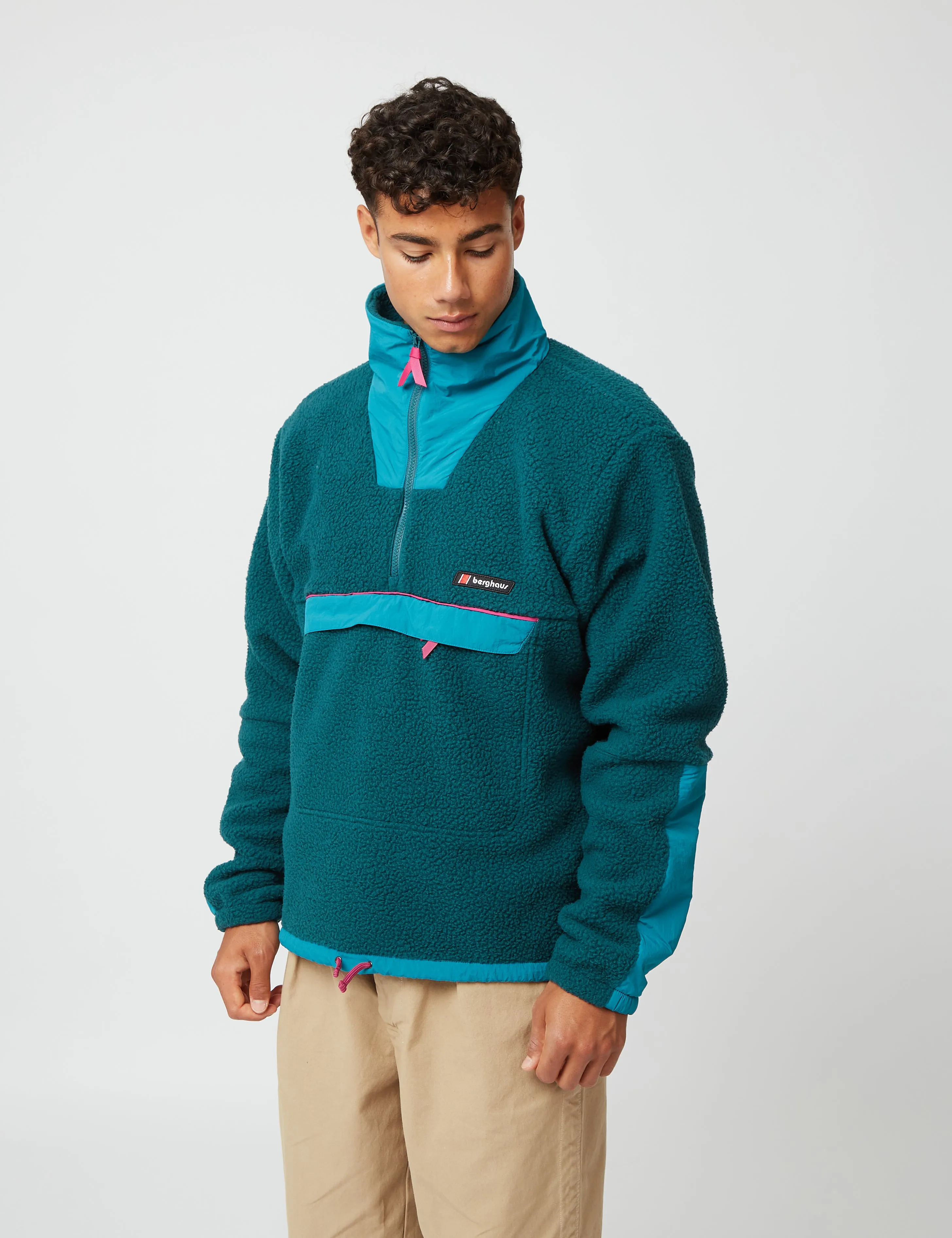 Berghaus Dean Street Oversized Smock Fleece Jacket - Deep Teal/Deep Lake