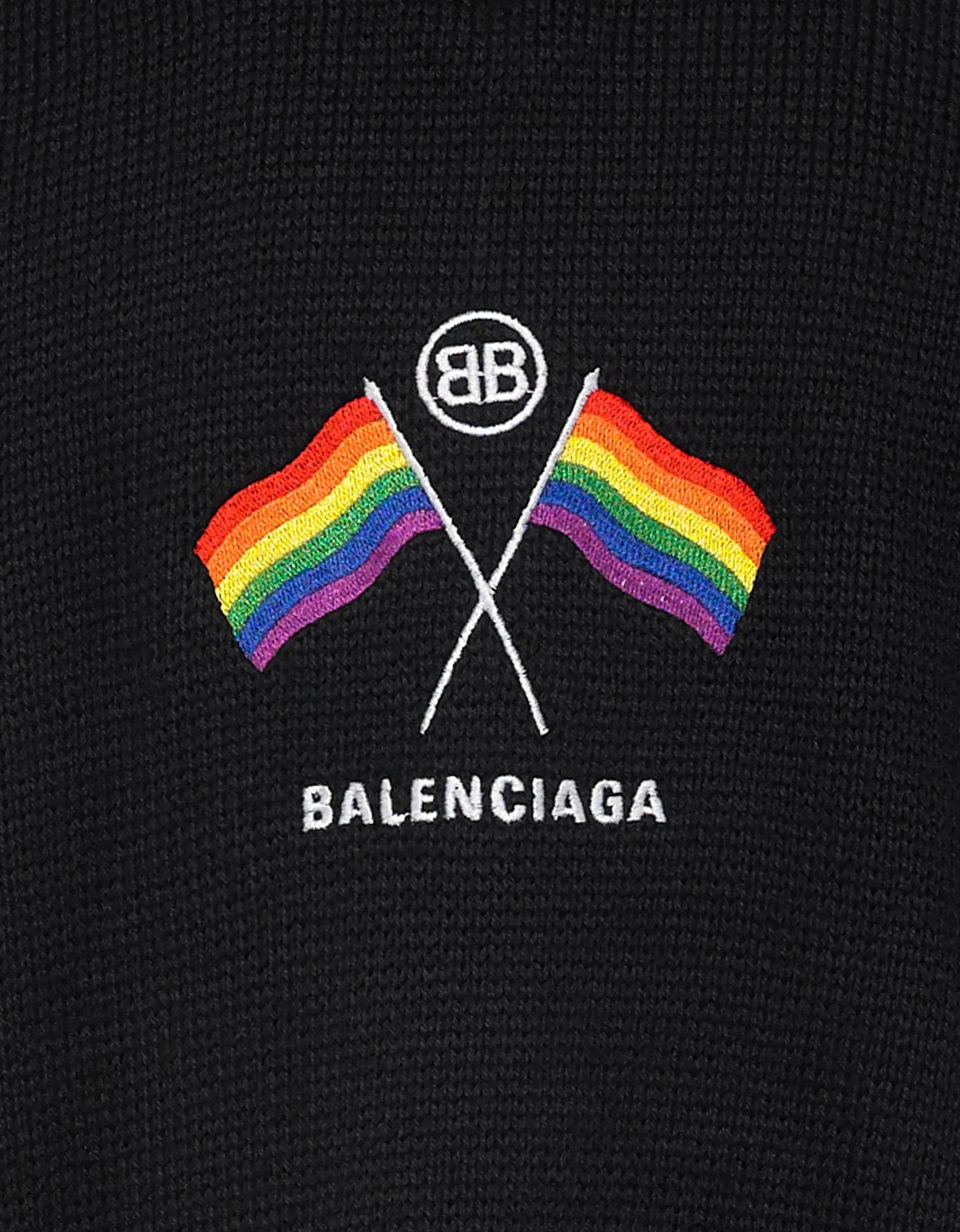 Black LGBTQ Flag Zip Up Turtleneck Sweater