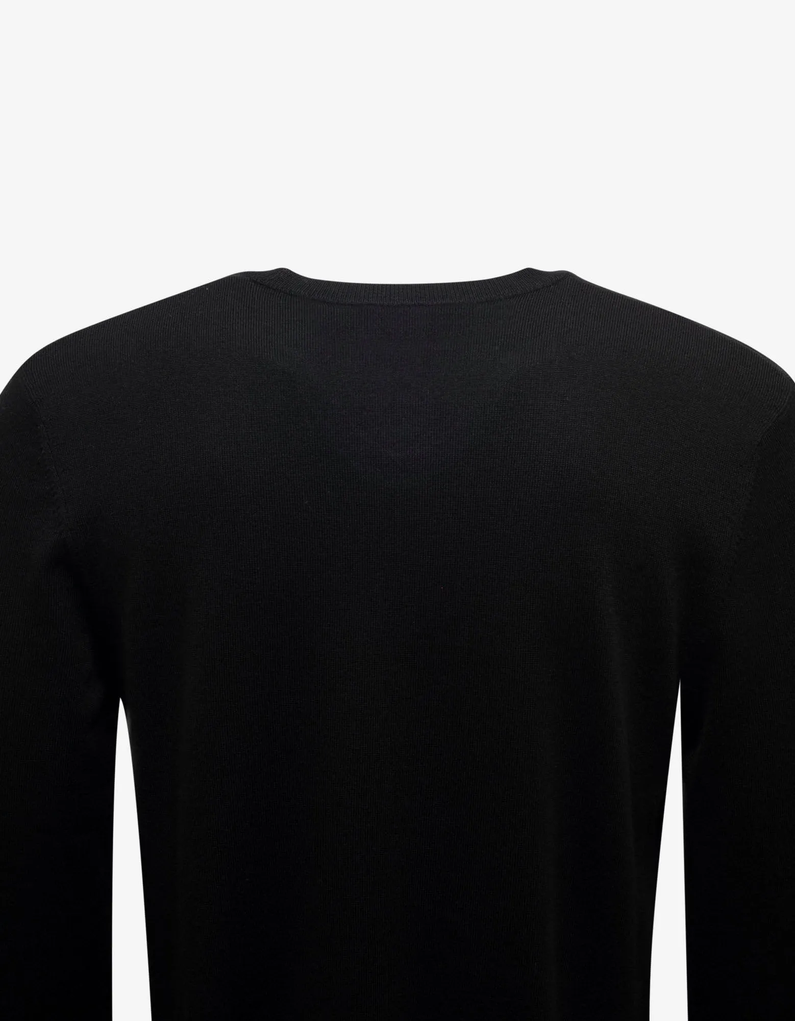 Black Logo Patch Wool Sweater