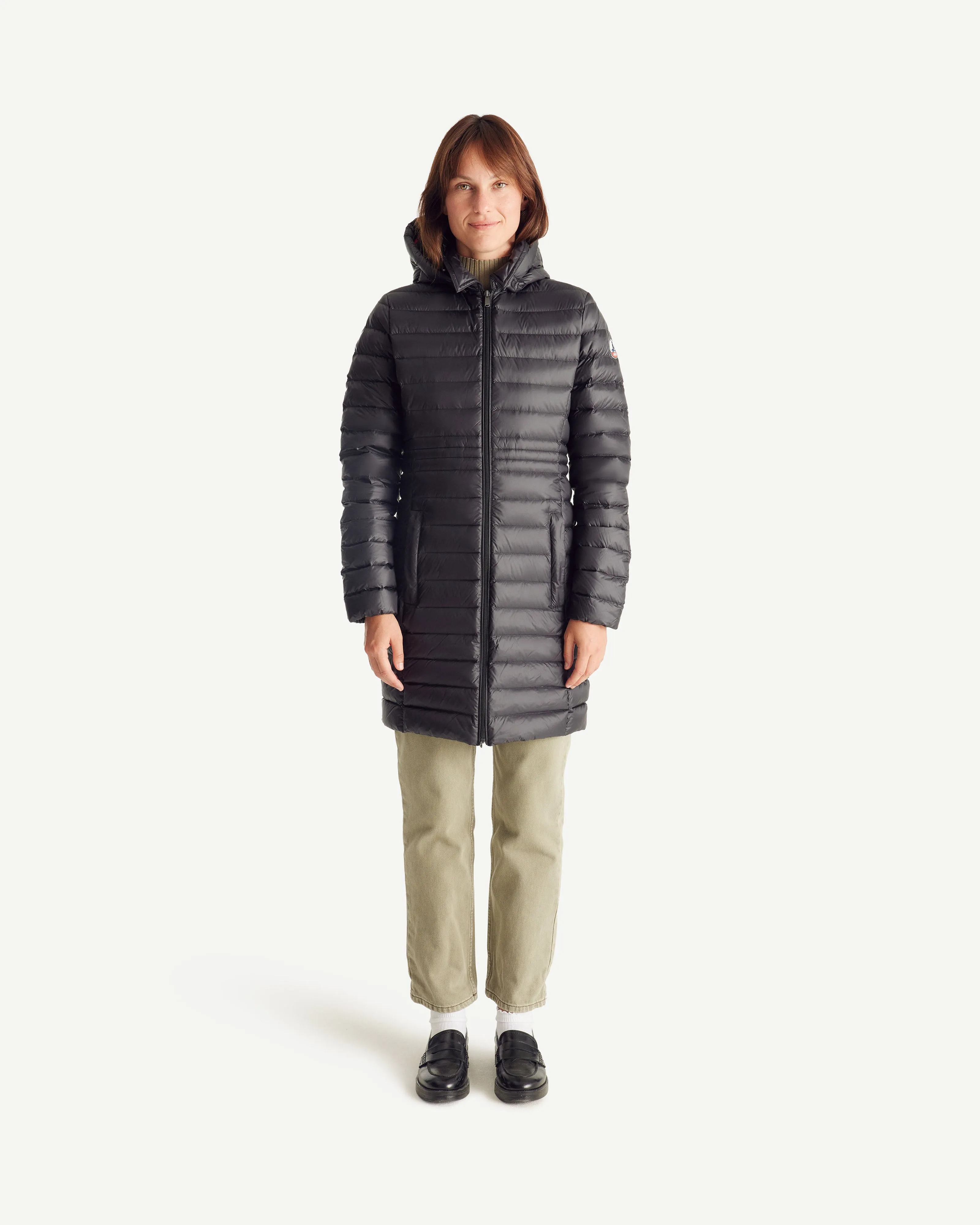 Black Vero long hooded puffer jacket