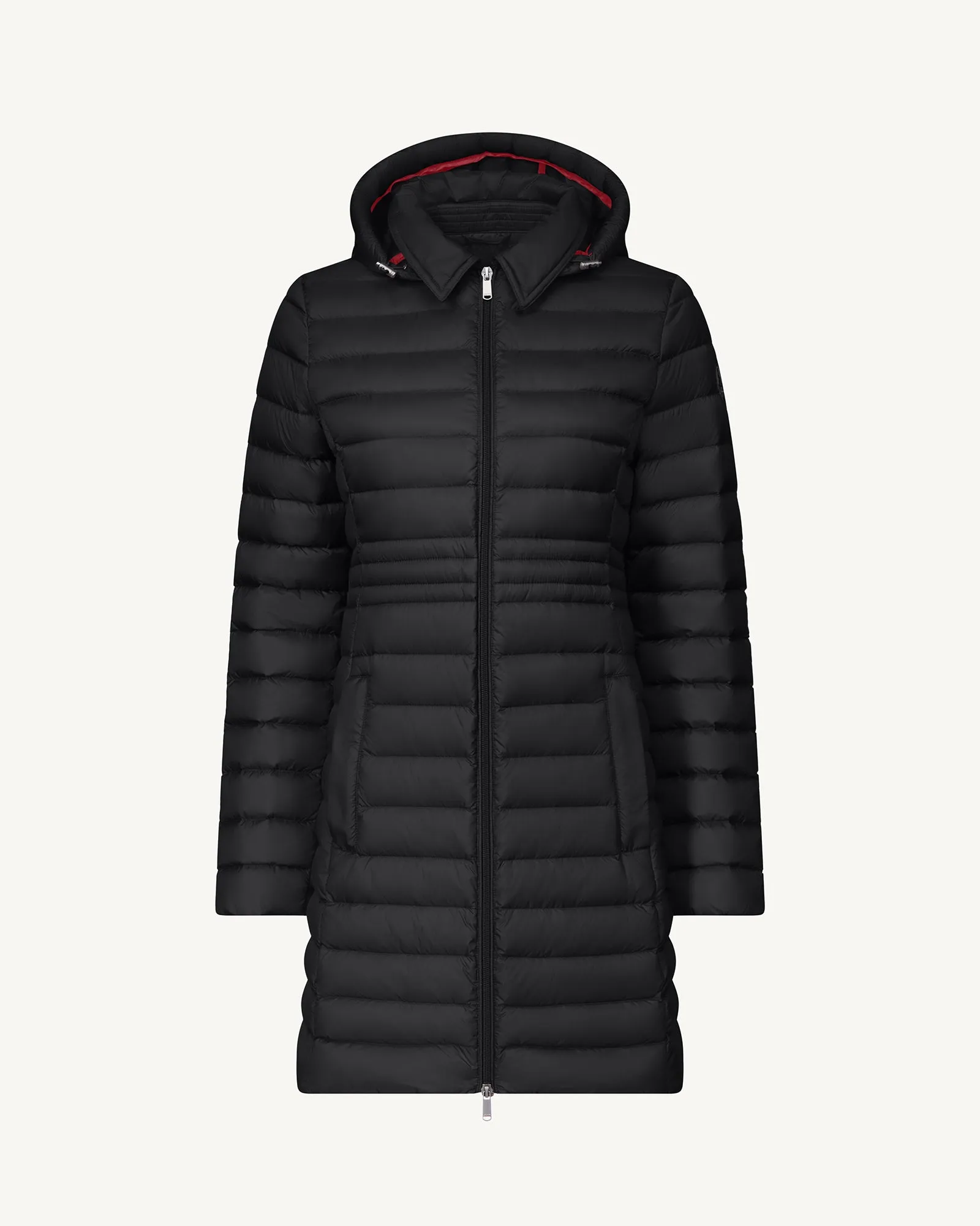 Black Vero long hooded puffer jacket