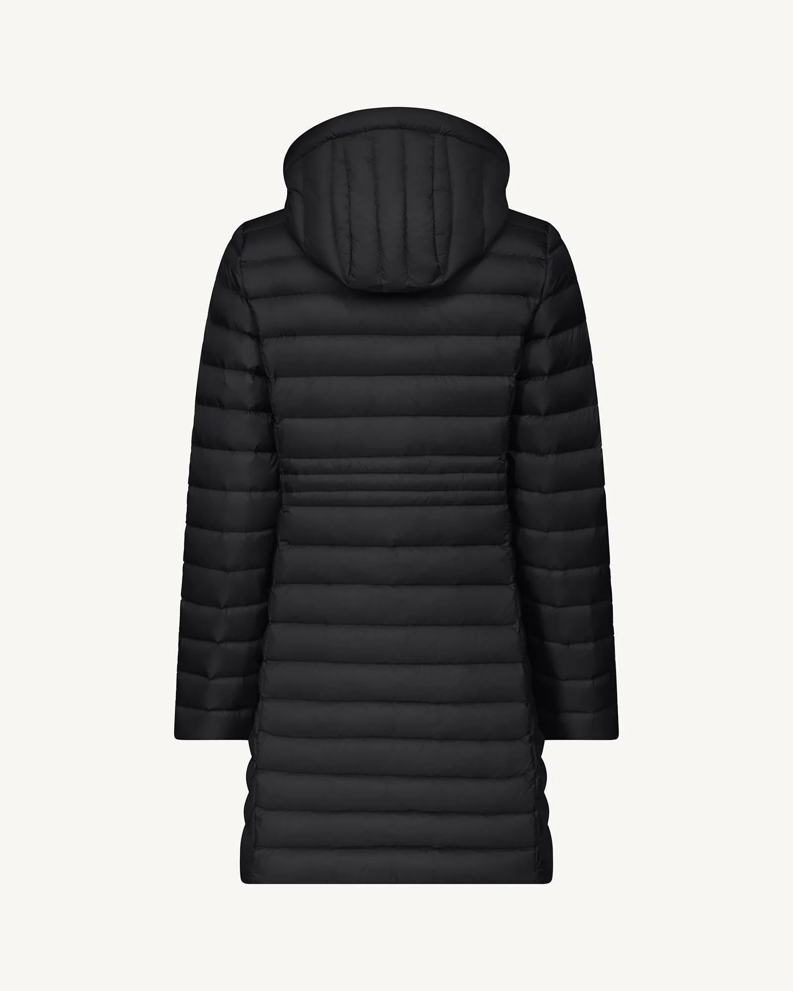 Black Vero long hooded puffer jacket