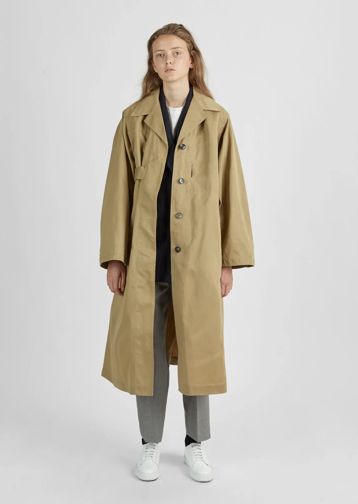 Bonded Cotton Trench Coat