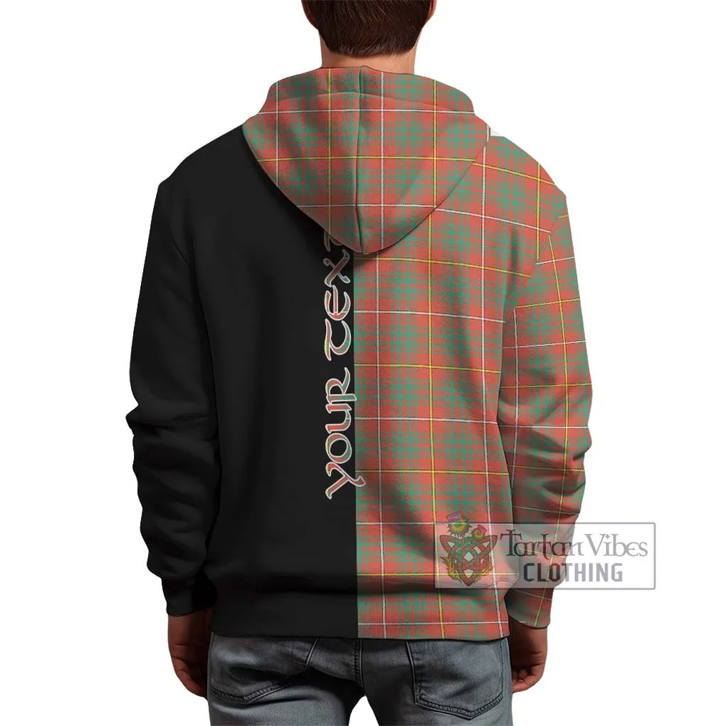 Bruce Ancient Tartan Hoodie with Family Crest and Half Of Me Style