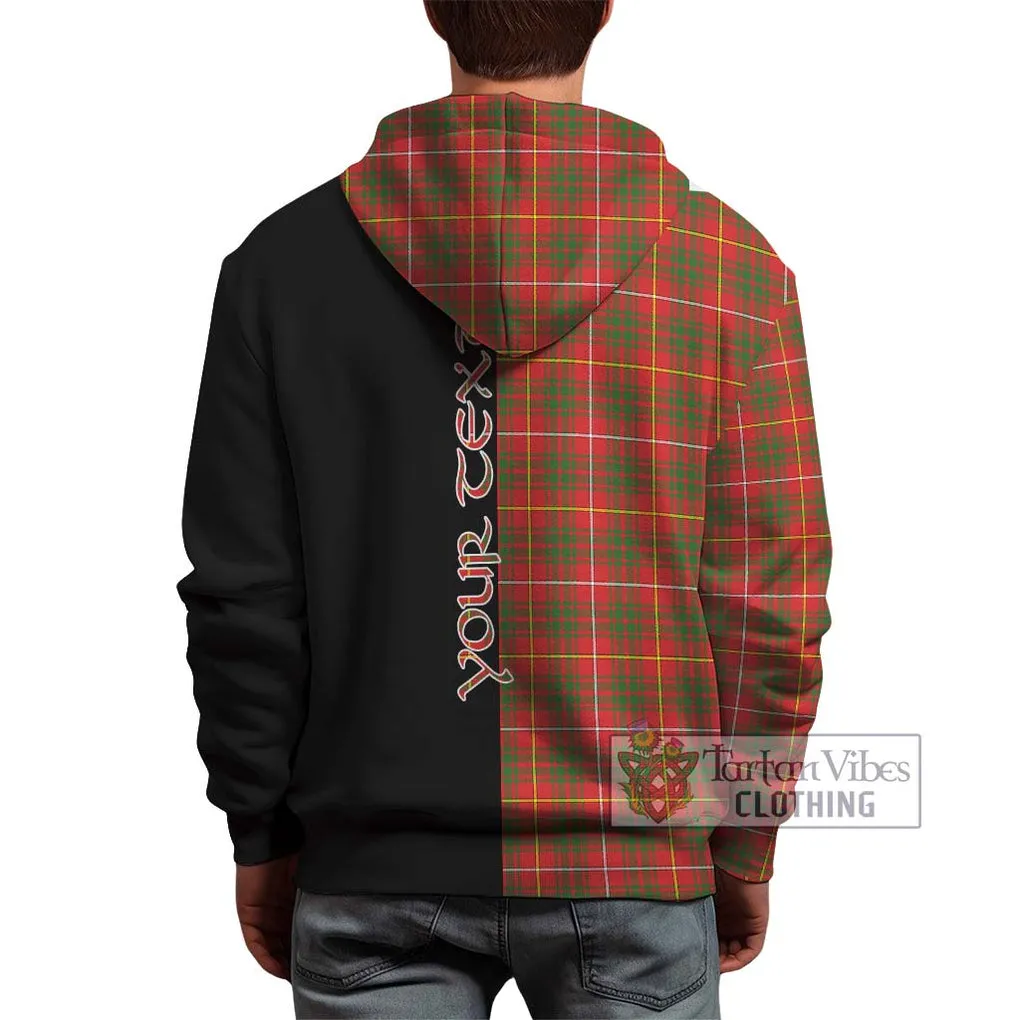 Bruce Modern Tartan Hoodie with Family Crest and Half Of Me Style