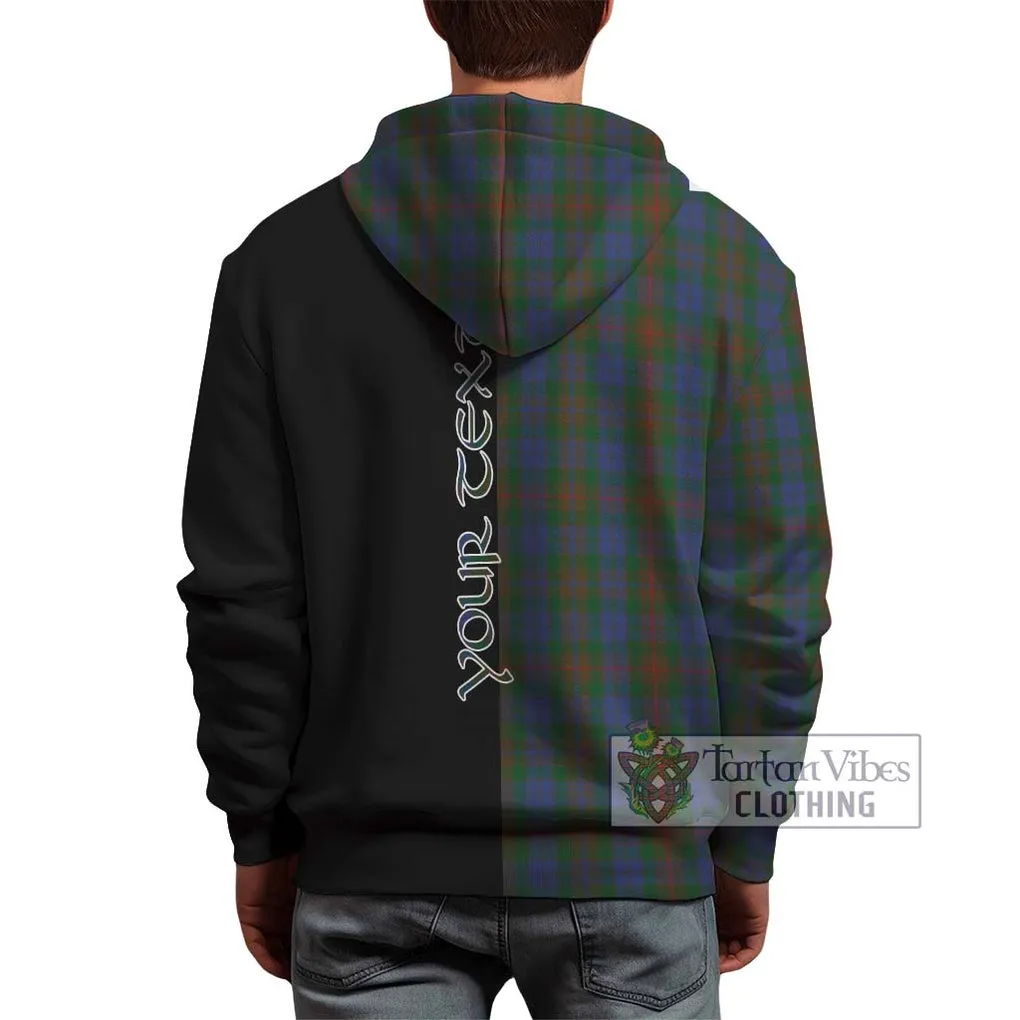 Buchanan Hunting Tartan Hoodie with Family Crest and Half Of Me Style