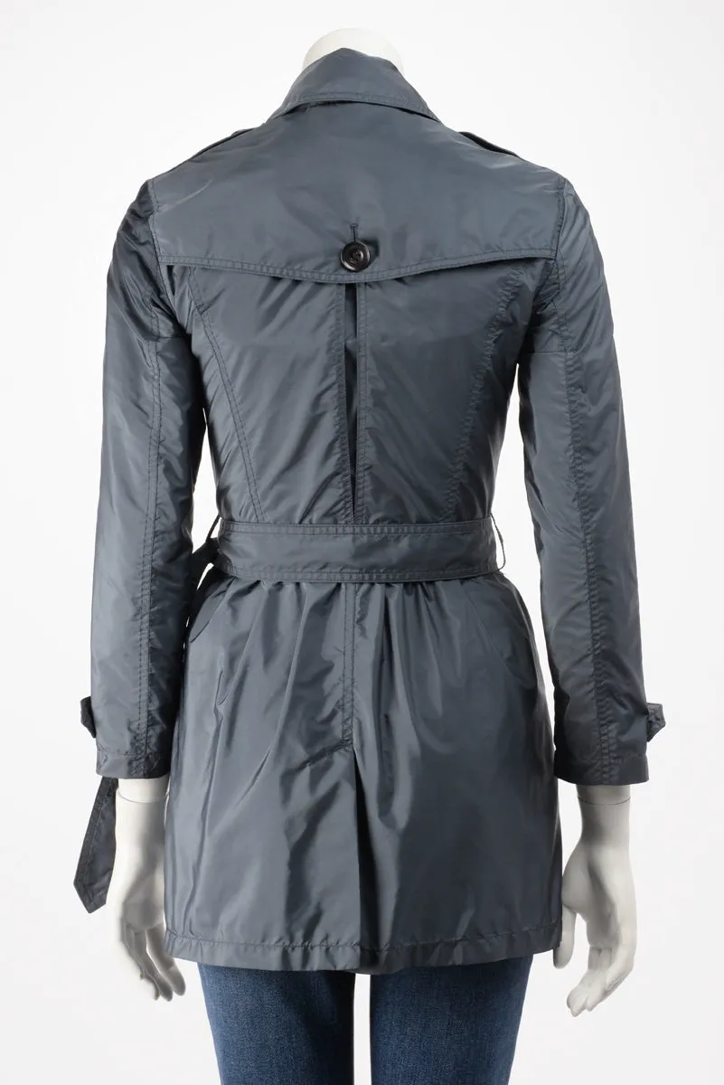 Burberry Brit Grey Nylon Short Coat UK 4