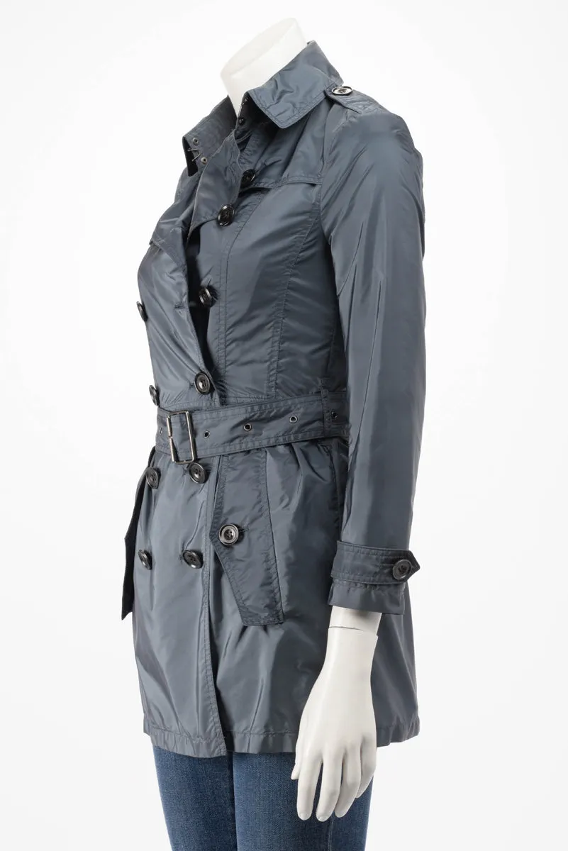 Burberry Brit Grey Nylon Short Coat UK 4