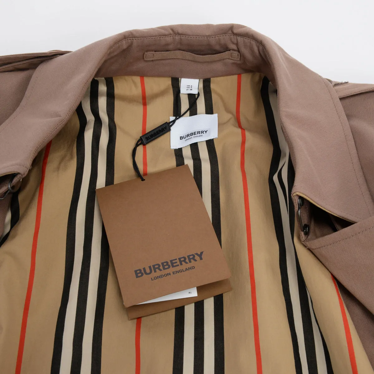 Burberry Taupe Trench Coat UK 6