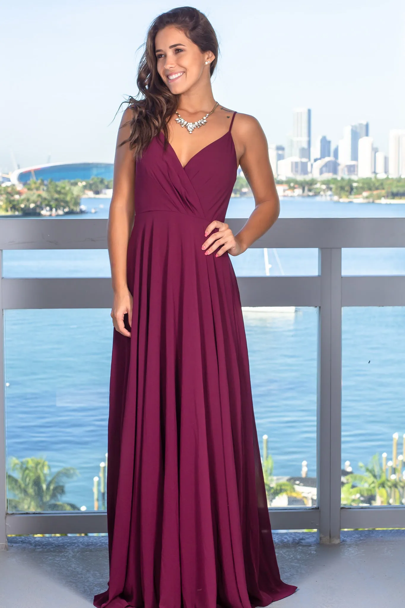 Burgundy Maxi Dress