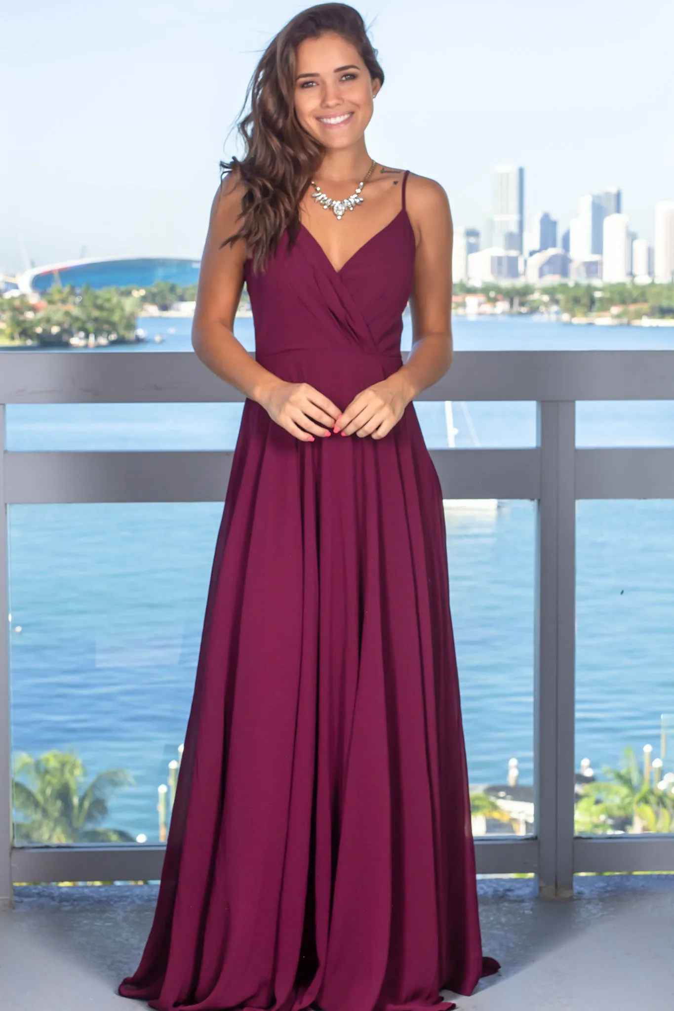 Burgundy Maxi Dress