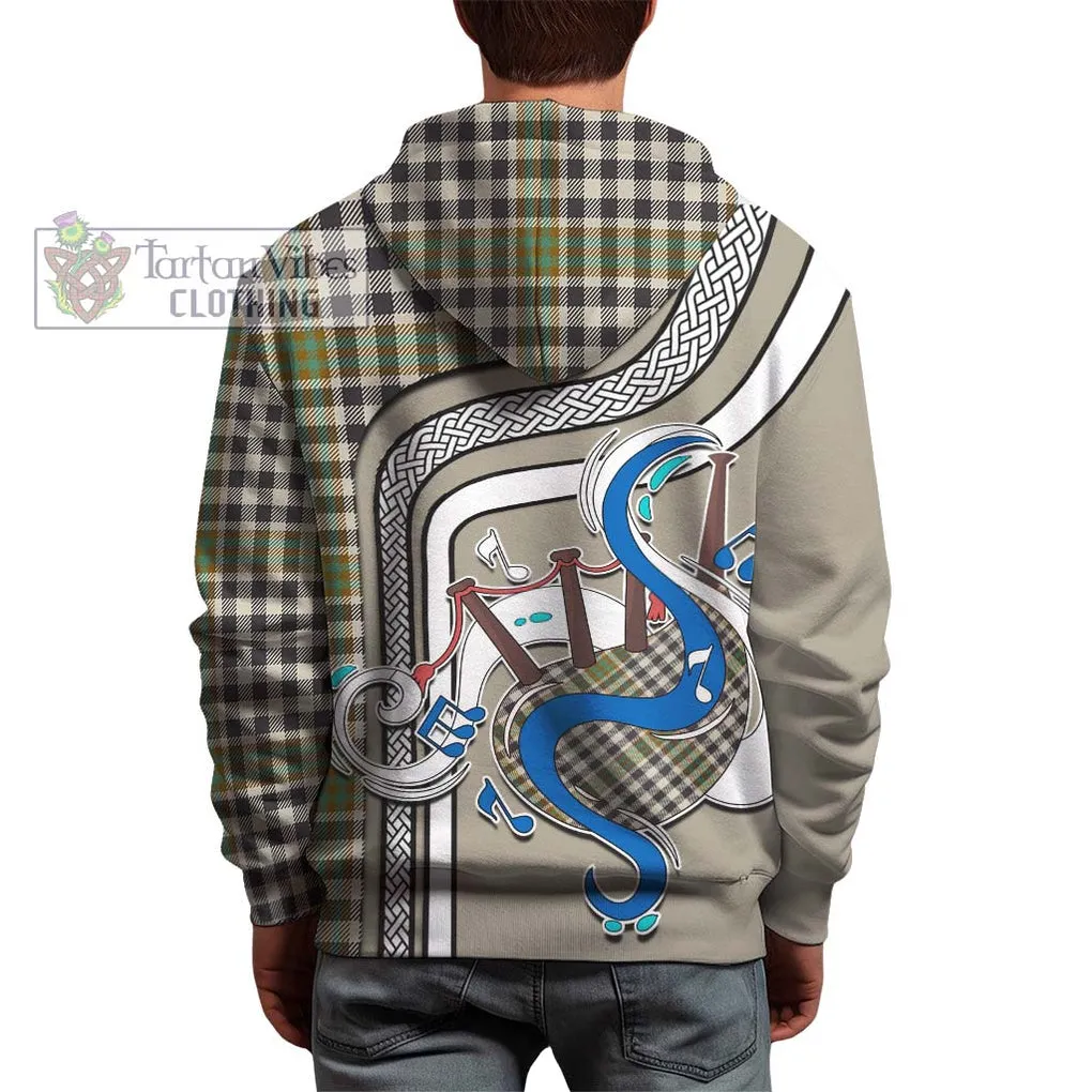 Burns Check Tartan Hoodie with Epic Bagpipe Style