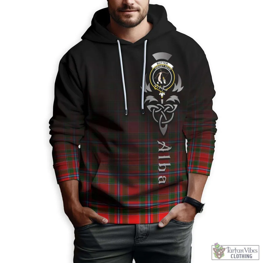 Butter Tartan Hoodie Featuring Alba Gu Brath Family Crest Celtic Inspired