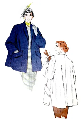 Butterick 5625 Vintage 1950s Swing Coat Jacket Pattern