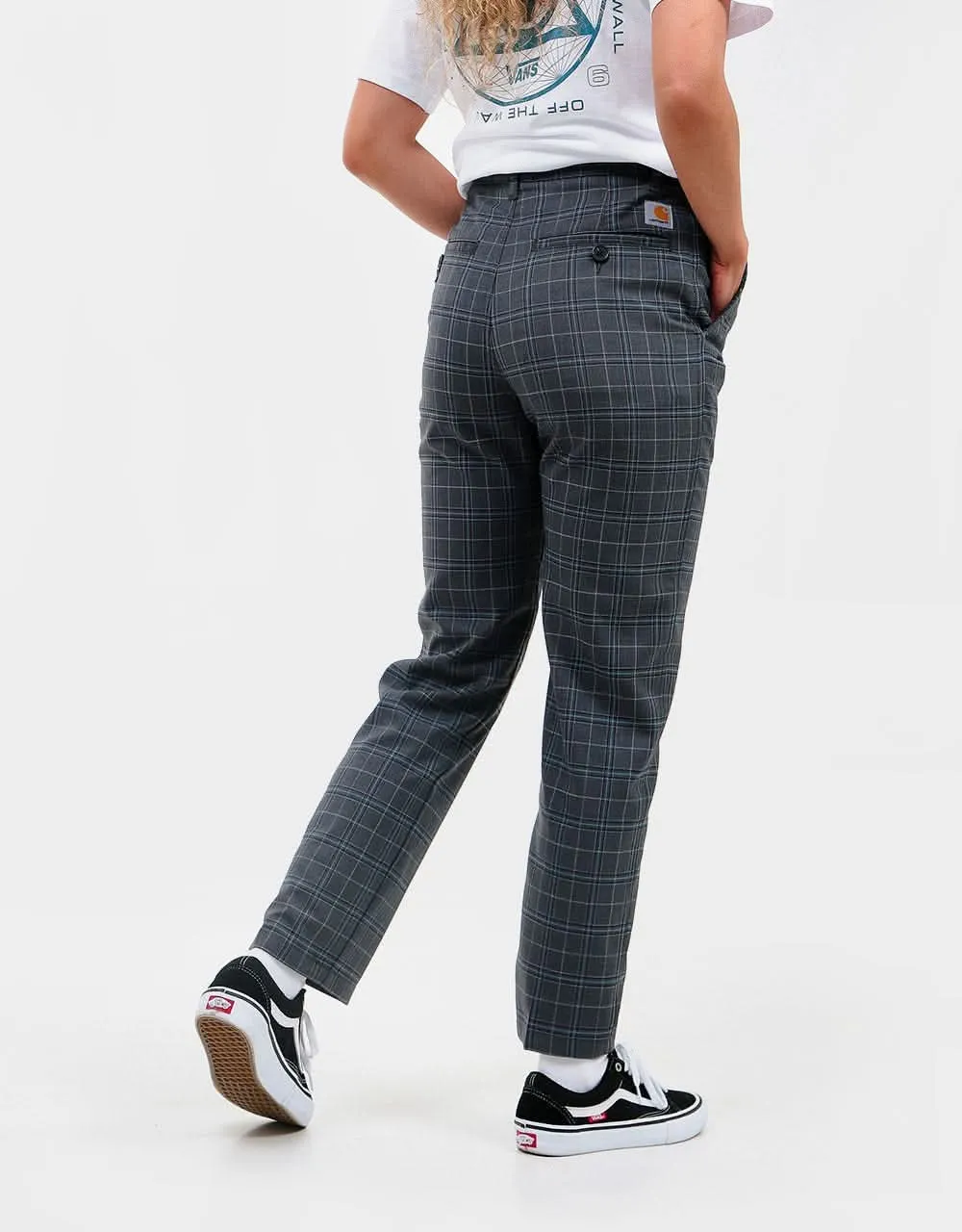 Carhartt WIP Menson Pant - Stowe Check-Wave (Rigid)