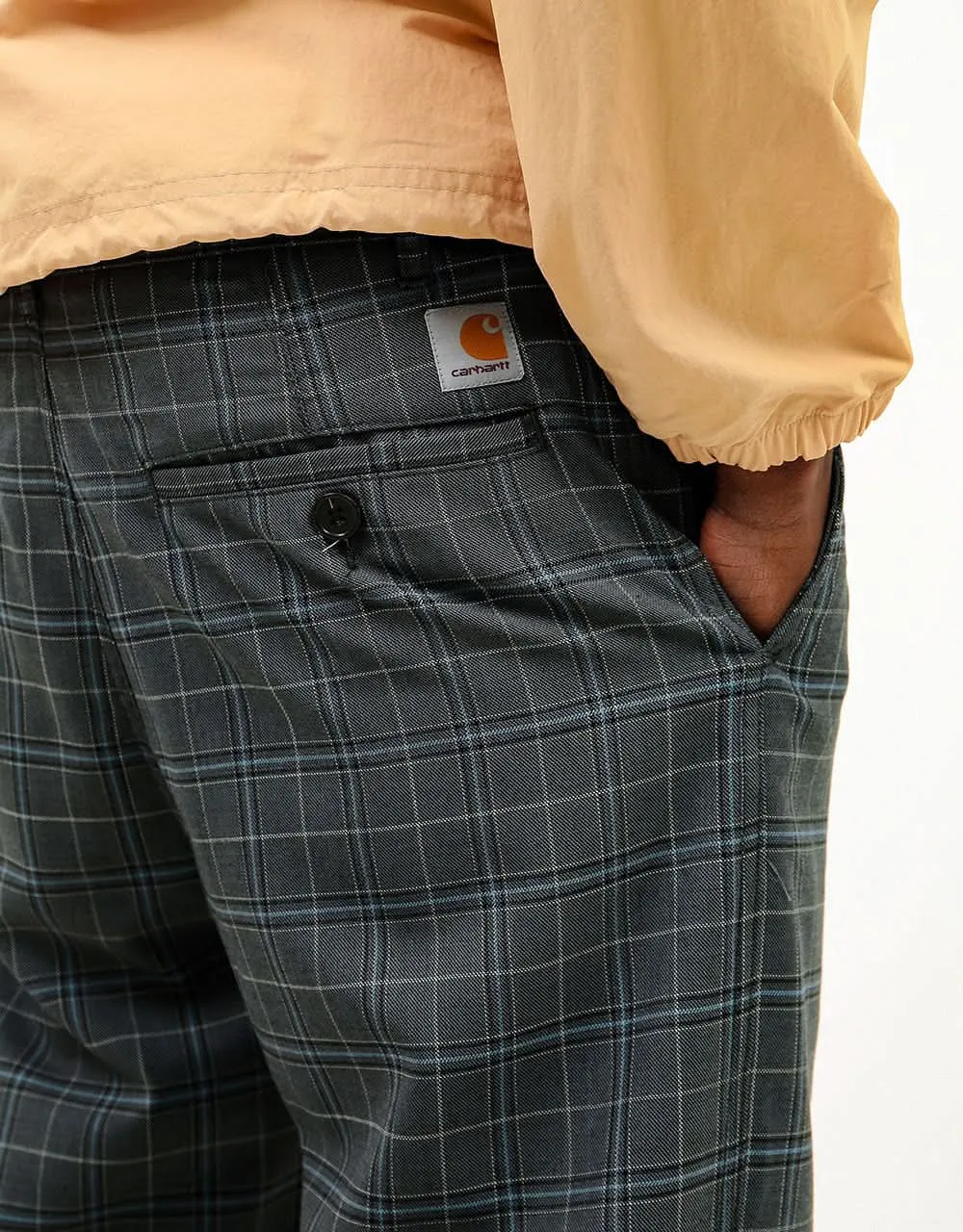 Carhartt WIP Menson Pant - Stowe Check-Wave (Rigid)