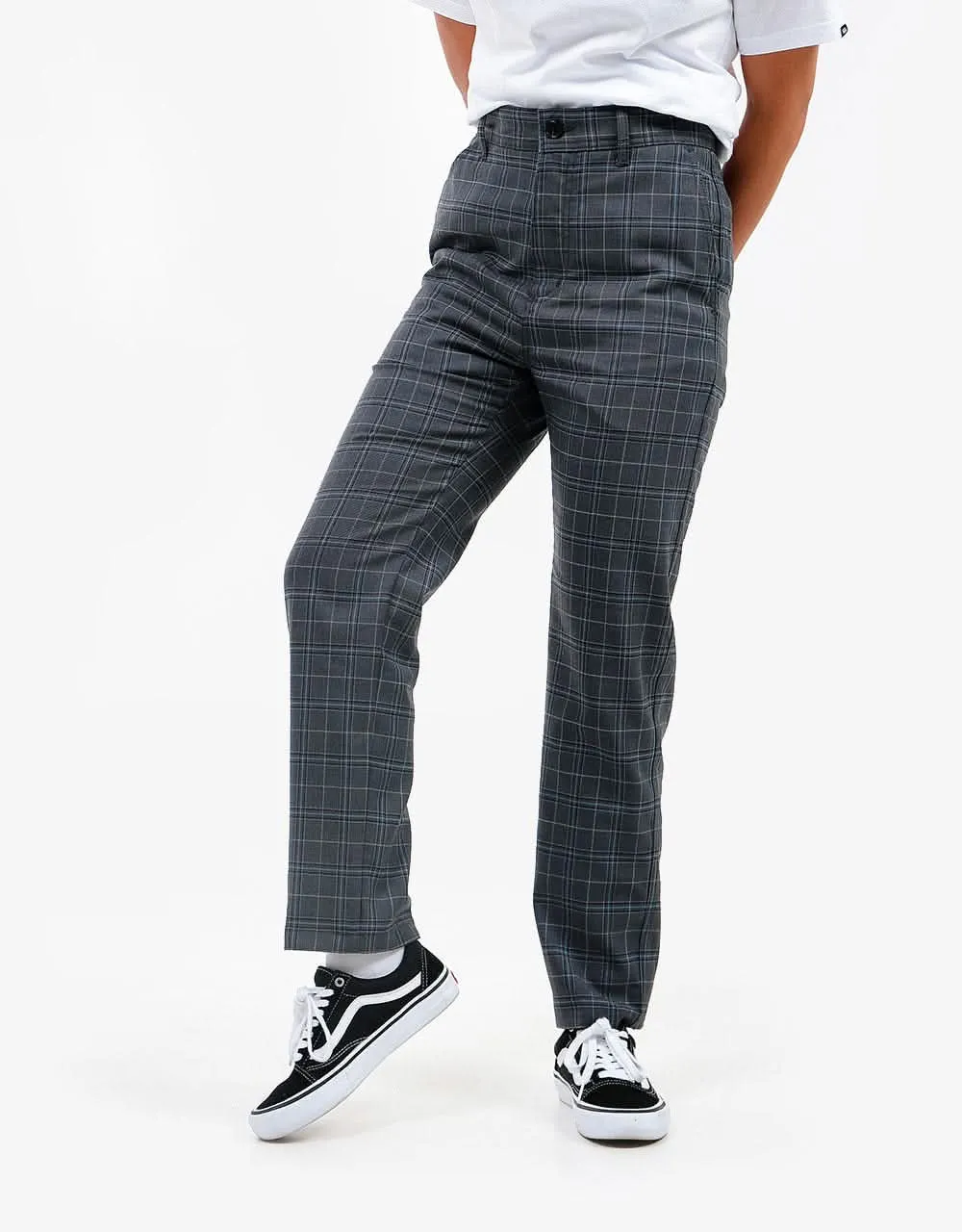 Carhartt WIP Menson Pant - Stowe Check-Wave (Rigid)