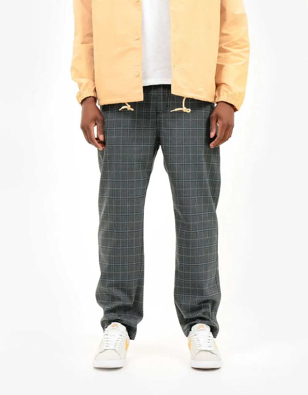 Carhartt WIP Menson Pant - Stowe Check-Wave (Rigid)