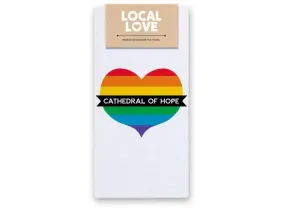 Cathedral of Hope Tea Towel - Pride Heart