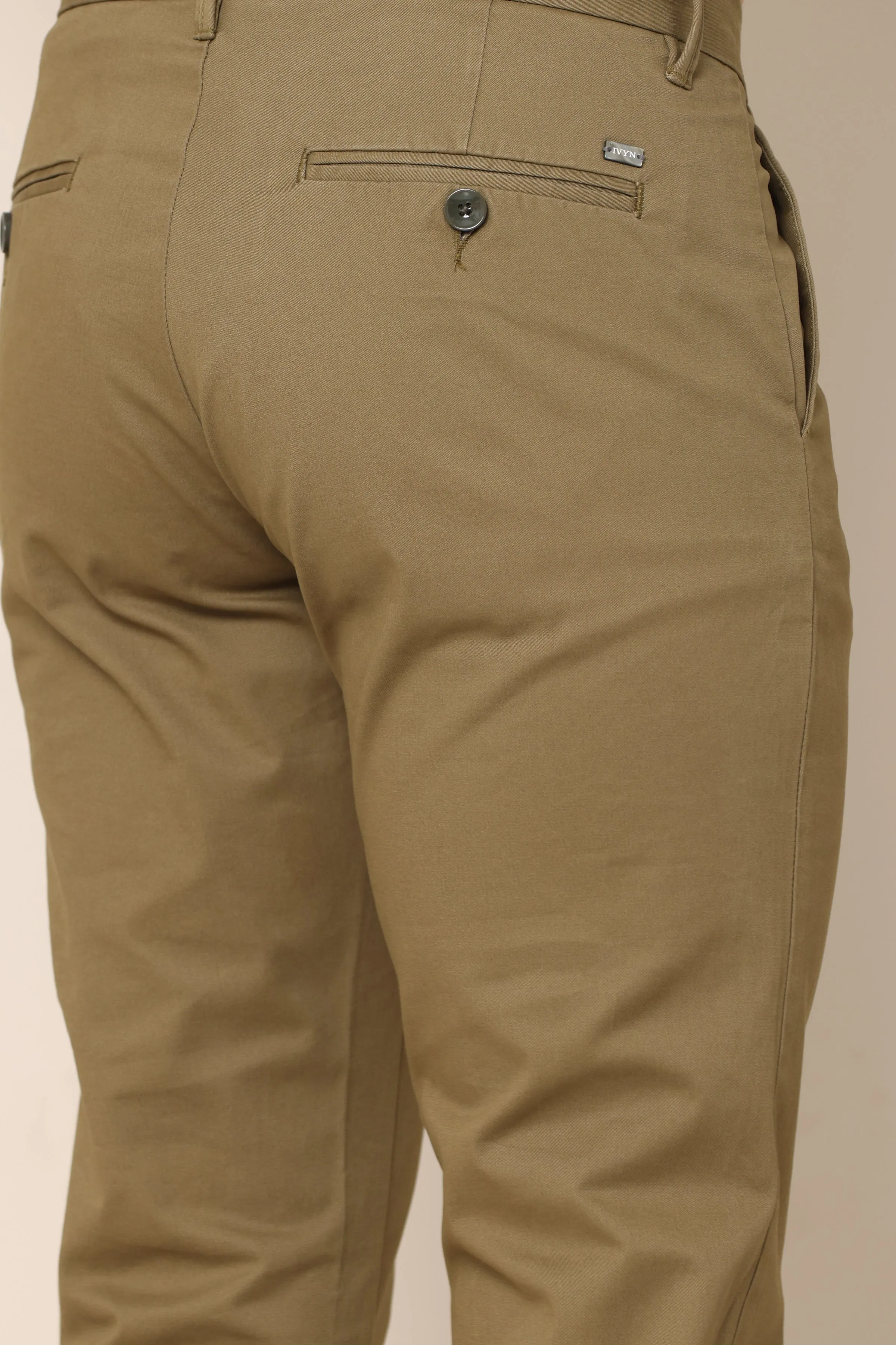 Classic Olive Green Cotton Chinos